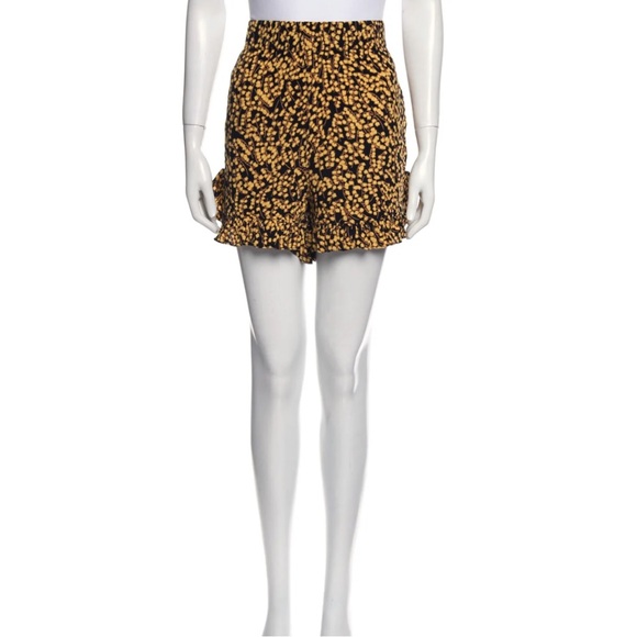 Ganni shorts high rise with ruffle embellishment - size L US10/DK40 - Picture 3 of 4